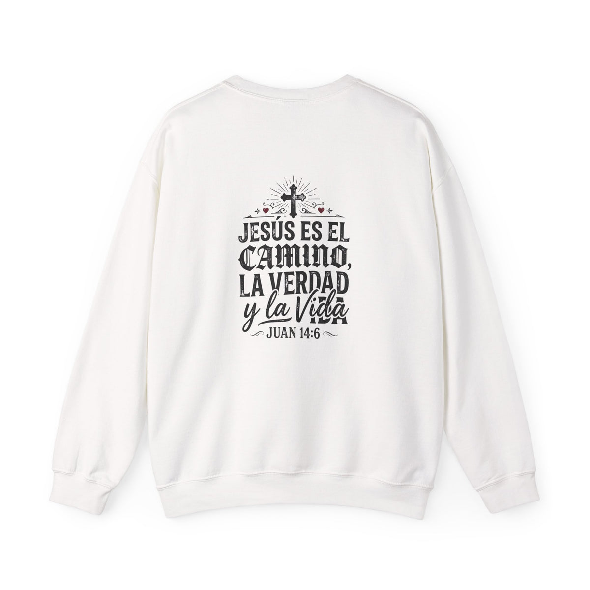 Christian Crewneck Sweatshirt — "Jesús es el Camino, la Verdad y la Vida" (Juan 14:6)