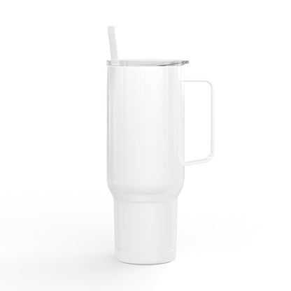 Engraved 40oz Insulated Tumbler with Lid & Straw – Faith Cross Design