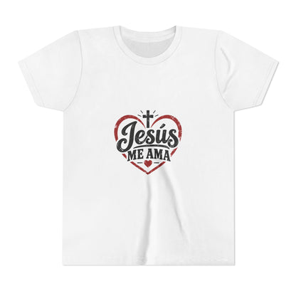 Kids 'Jesus Me Ama' Heart Tee — Youth Christian Short Sleeve Shirt