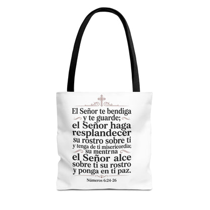 Christian Faith Tote Bag – Jesús Me Ama & Spanish Blessing Scripture