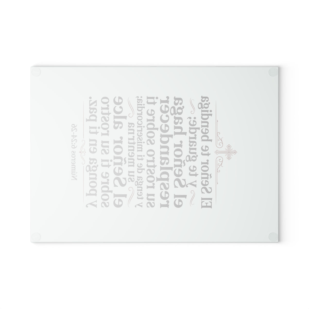 Glass Cutting Board — Spanish Blessing Verse (Números 6:24-26) Decorative Kitchen Plaque